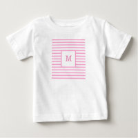 Pink and White Stripes Custom Monogram