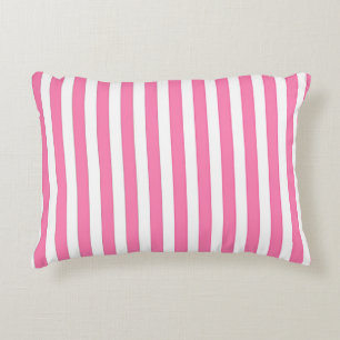Pink And White Stripes Decorative Cushion