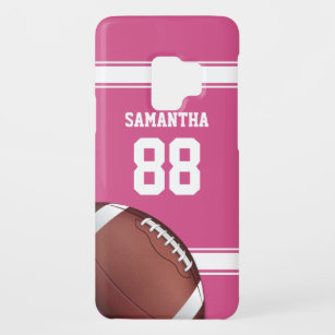 Pink and White Stripes Jersey Football Case-Mate Samsung Galaxy S9 Case