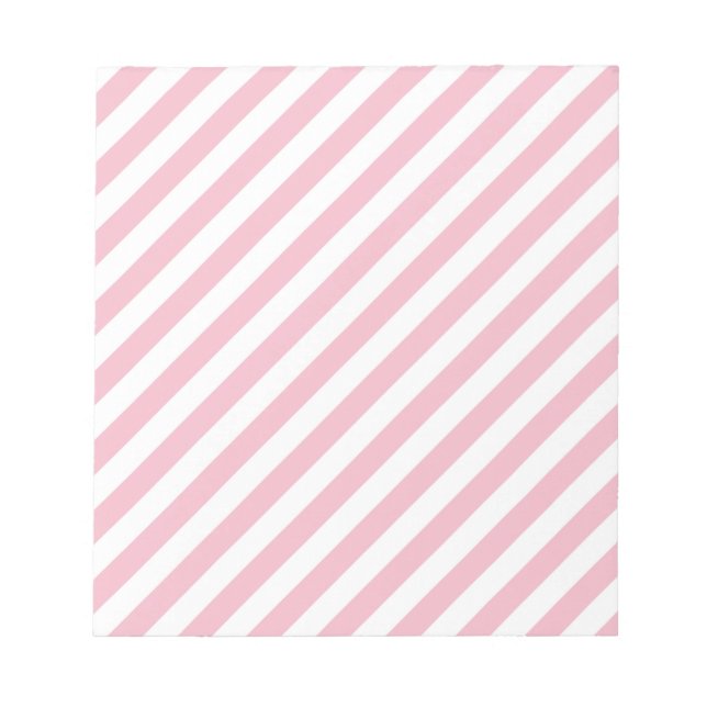 Pink and White Stripes Notepad (Front)