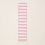 Pink and White Stripes Scarf<br><div class="desc">Abstract digital art of pink and white stripes</div>