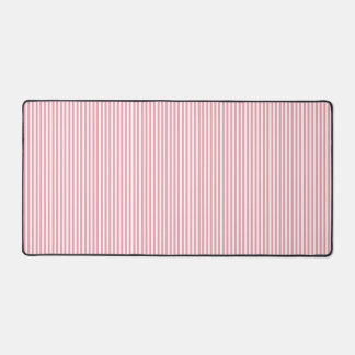 Pink And White Stripes Vintage Rose Colour Desk Mat