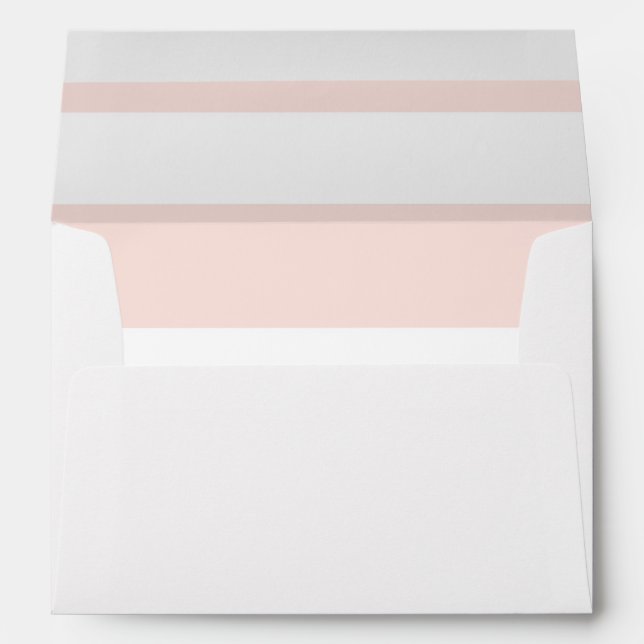 Pink and White Stripes Wedding Envelopes (Back (Bottom))