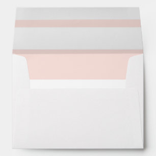 Pink and White Stripes Wedding Envelopes