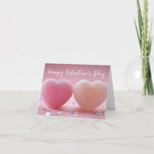 Pink and White Sugar Hearts Valentine's Greeting Card