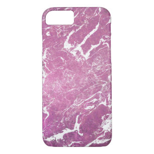pink and white swirl marble pattern iPhone 8/7 case
