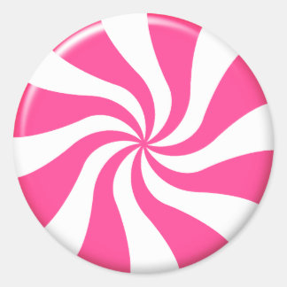 Pink And White Twist Candy Sticker