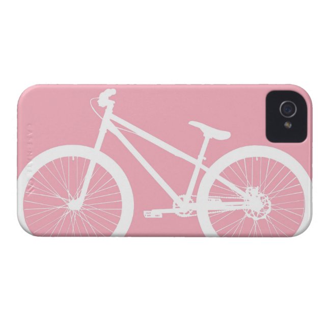 Pink and White Vintage Bicycle iPhone 4s Case (Back Horizontal)
