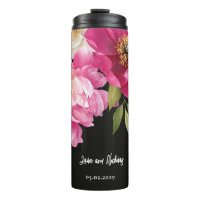Pink and White Watercolor Peony Floral Wedding