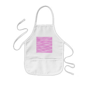 Pink and White Wavy Pattern. Kids Apron