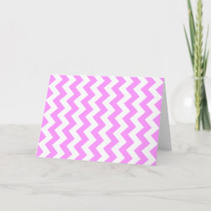 Pink and White Zigzag Card