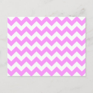 Pink and White Zigzag Postcard