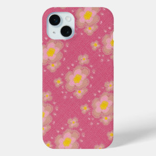 Pink and Yellow Floral design iPhone 15 Mini Case