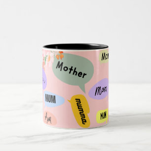 Pink and Yellow Floral Minimal Mother's Day Mug