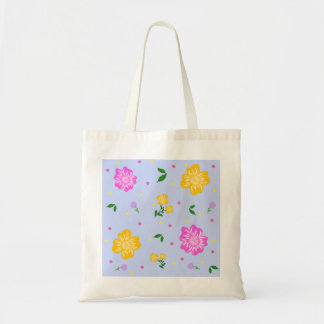 Pink and Yellow Floral Seamless Pattern Tote Bag