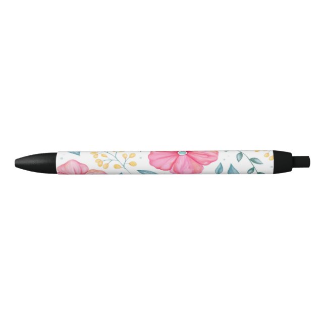 Pink and Yellow Floral Watercolor Pen (Front)