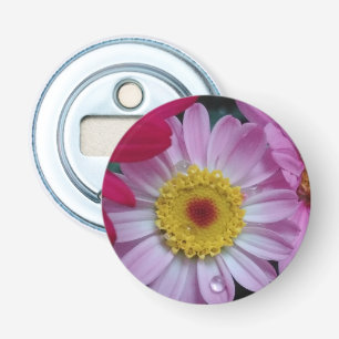 Pink and yellow flower bottle opener