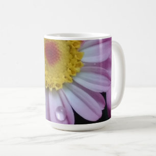 Pink and yellow flower coffee mug