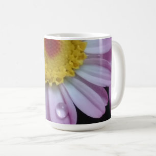 Pink and yellow flower coffee mug