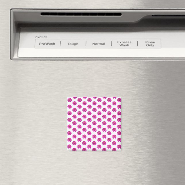 Pink and Yellow Flowers Magnet (In Situ (Dishwasher))