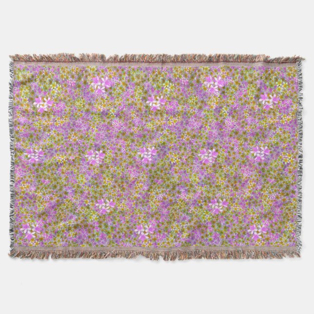 Pink And Yellow Frangipanis, Throw Blanket (Front)