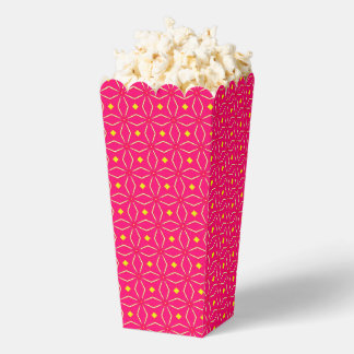 Pink and Yellow Geometric Popcorn Favour Box
