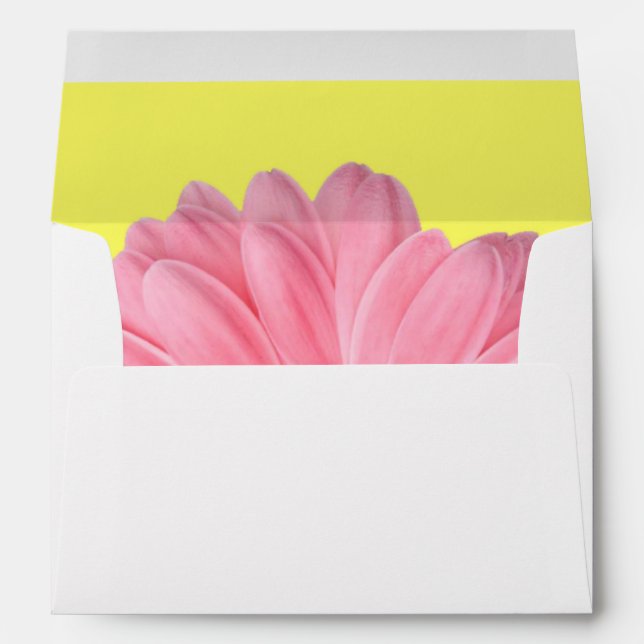 Pink and Yellow Gerber Daisy Envelopes (Back (Bottom))