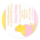 Pink and Yellow Girl Chick Baby Shower