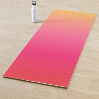 Pink and yellow gradient design yoga mat