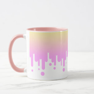 Pink and Yellow Gradient Dripping Mug