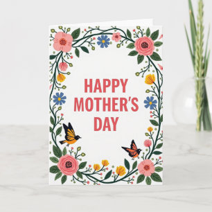 Pink And Yellow Mothers Day Card