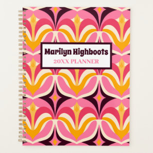 Pink and Yellow Retro Planner