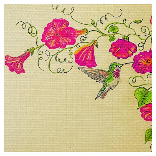 Pink and Yellow Spring Fabric (Swatch)