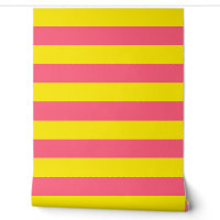 Pink and Yellow Stripes Wall Decor