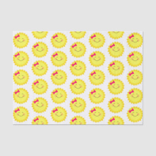 Pink and Yellow Sunshine Pattern Tissue Paper