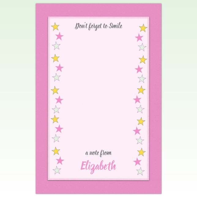 Pink and yellow with stars and name post-it notes (Creator Uploaded)