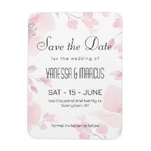 Pink Anemone Floral Wedding Save the Date