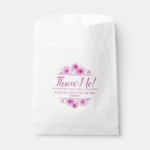 Pink anemone flowers art wedding toss me petals favour bag