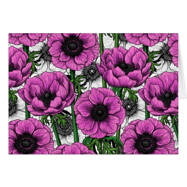 Pink anemone garden (Front Horizontal)