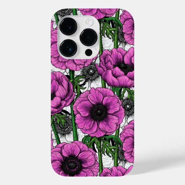 Pink anemone garden Case-Mate iPhone case (Back)