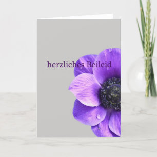 pink anemone sympathy card german