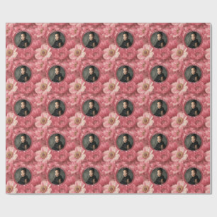 Pink Anemones Inspired Birthday Present Daughter Wrapping Paper