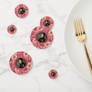 Pink Anemones Inspired Happy Birthday For Wife Confetti