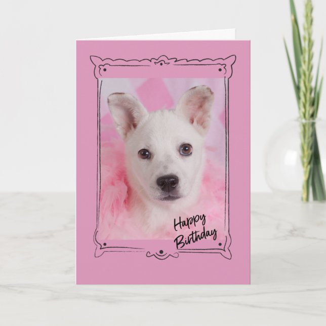 Pink Angel Birthday Card (Front)