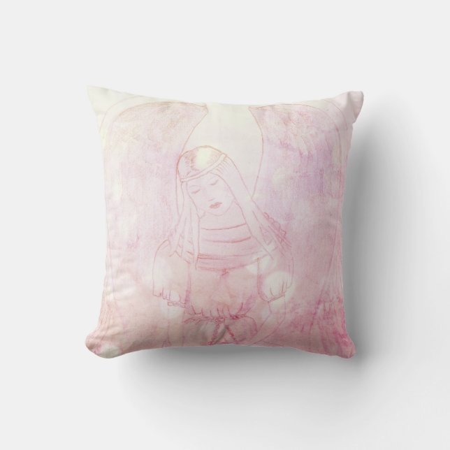 Pink Angel Blessing Cushion (Front)