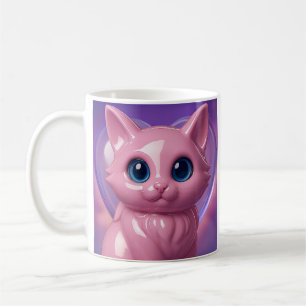 Pink Angel Cat Coffee Mug