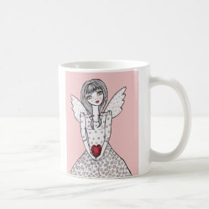 pink angel coffee mug