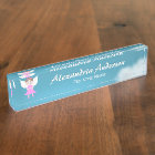 Pink Angel Desk Nameplate