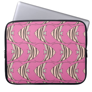 Pink Angel Fish Laptop Sleeve