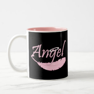 Pink Angel Two-Tone Coffee Mug